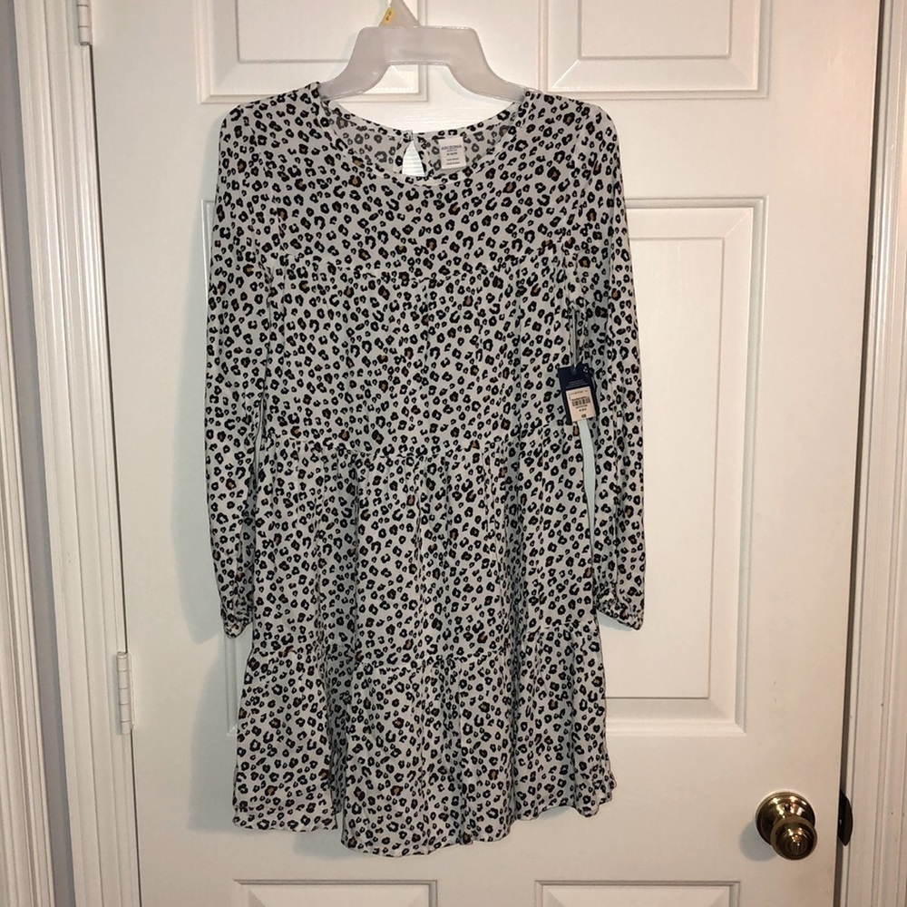 𝅺GIRLS Cheetah Print Baby Doll dress